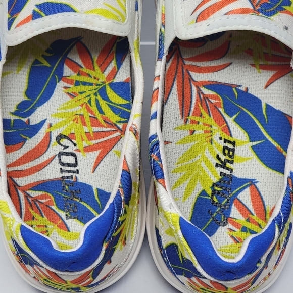 OluKai Lae‘ahi Pa‘i Men’s Slip-On Shoes Size 8 Off-White/Aloha10444-18HA New main image 4